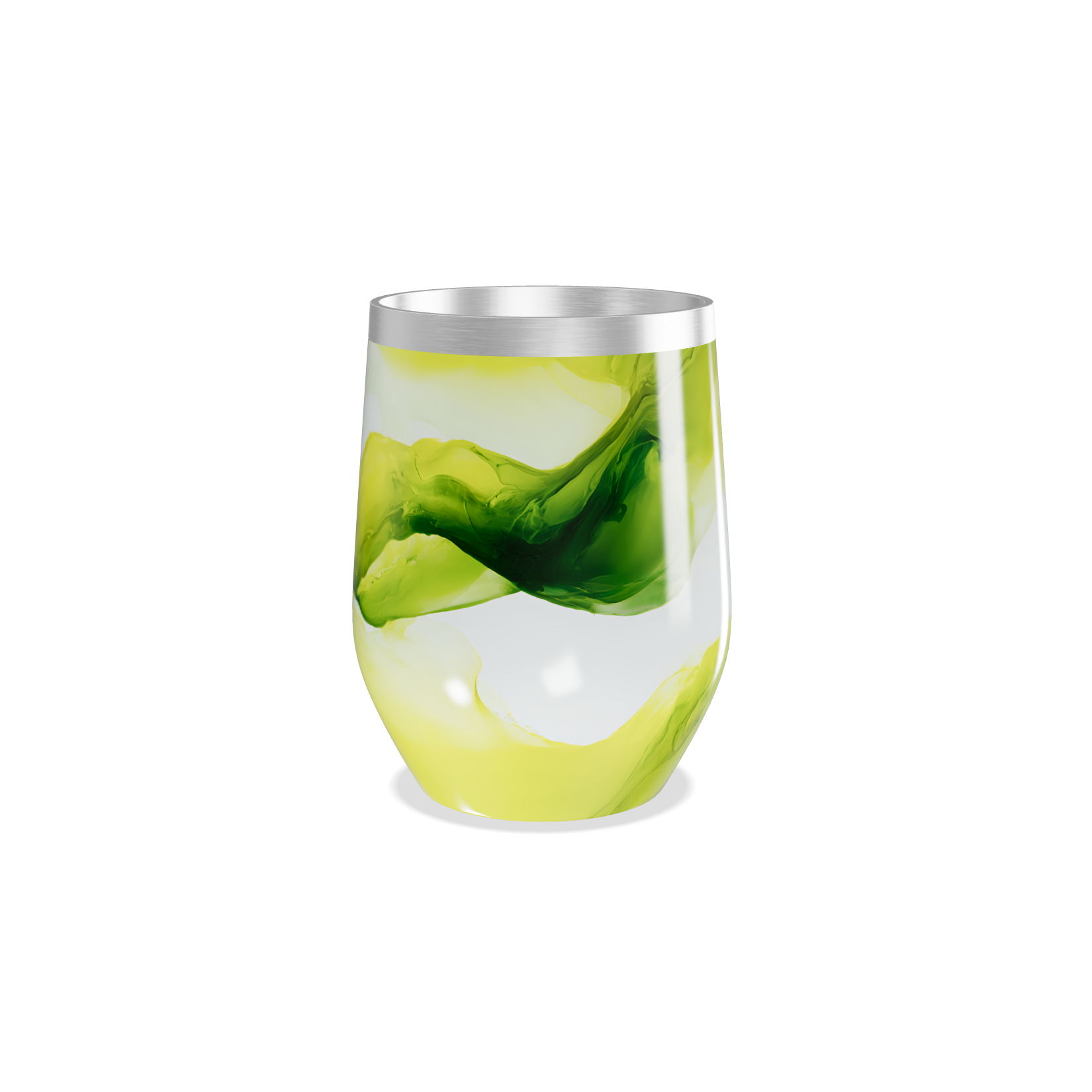 Copo Térmico Slim - Verde Abstrato Aço Inox