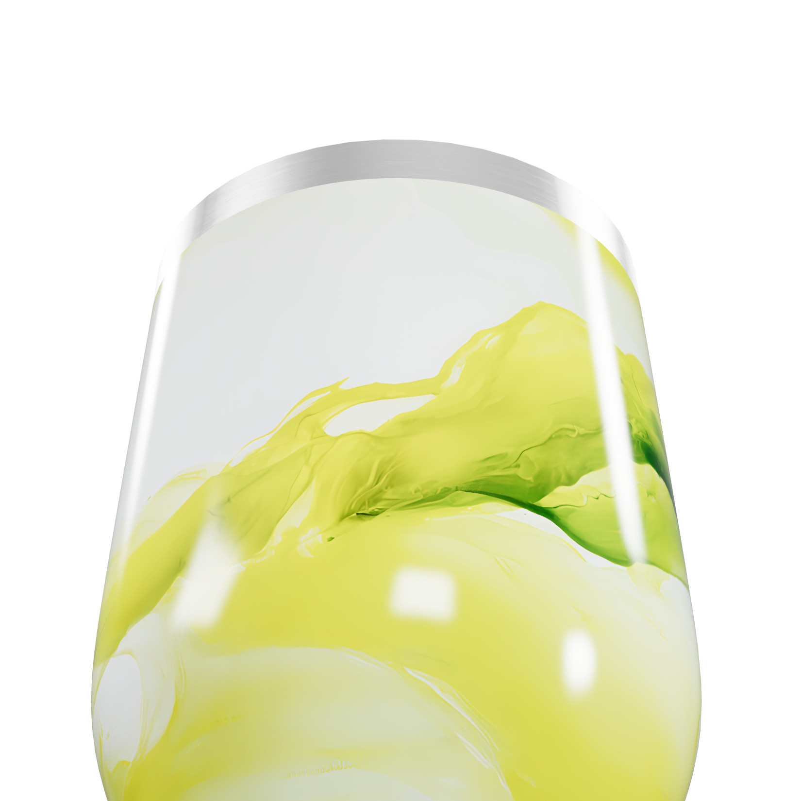 Copo Térmico Slim - Verde Abstrato Aço Inox