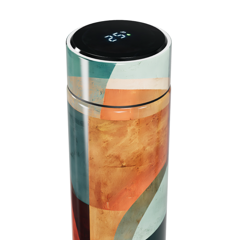 Garrafa Térmica Touch - Estampa Abstrata Colorida