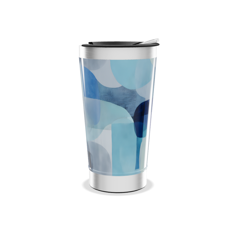 Copo Térmico - Estampa Azul Geométrica