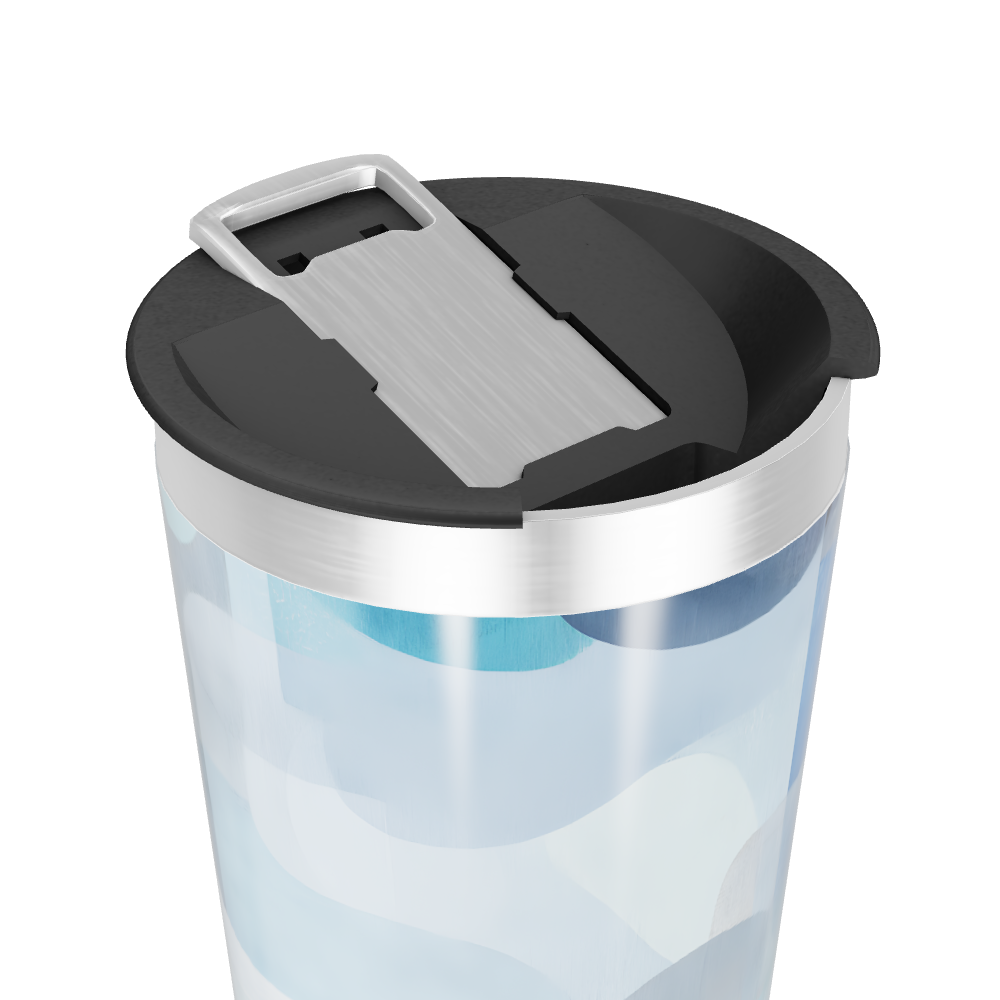 Copo Térmico - Estampa Azul Geométrica