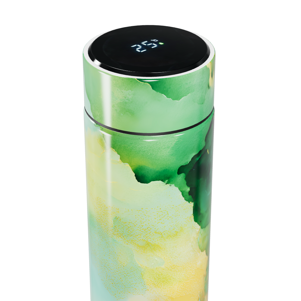 Garrafa Térmica Touch - Verde Amarela Estampada