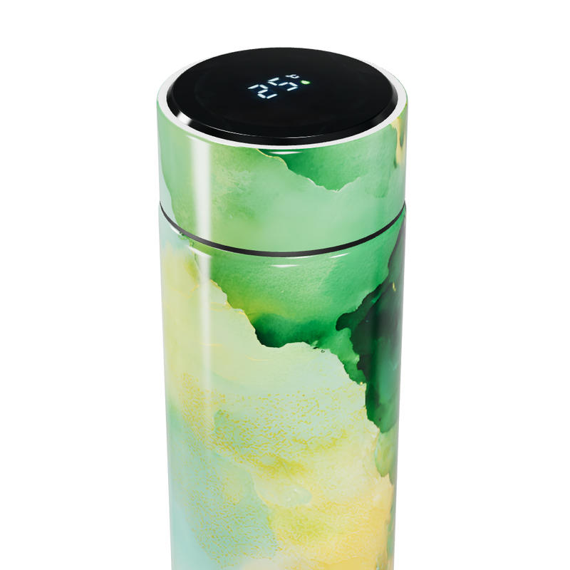 Garrafa Térmica Touch - Verde Amarela Estampada