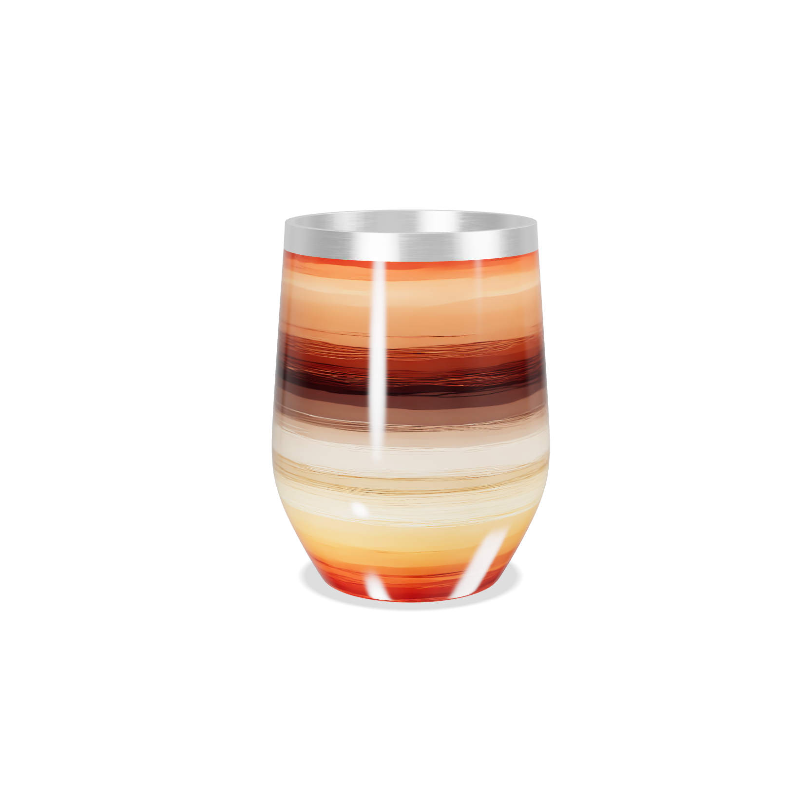 Copo Térmico Slim - Listras Coloridas Aço