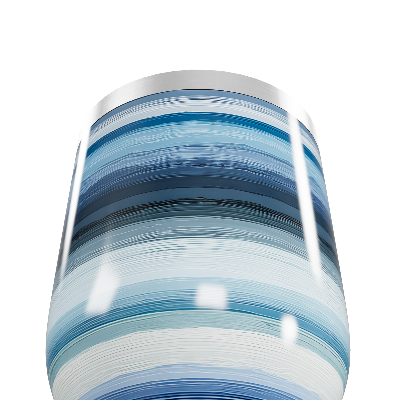 Copo Térmico Slim - Listras Azul Inox