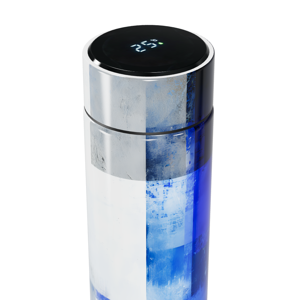 Garrafa Térmica Touch Azul Estampada