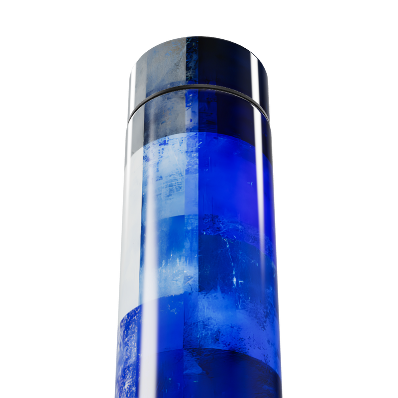 Garrafa Térmica Touch Azul Estampada