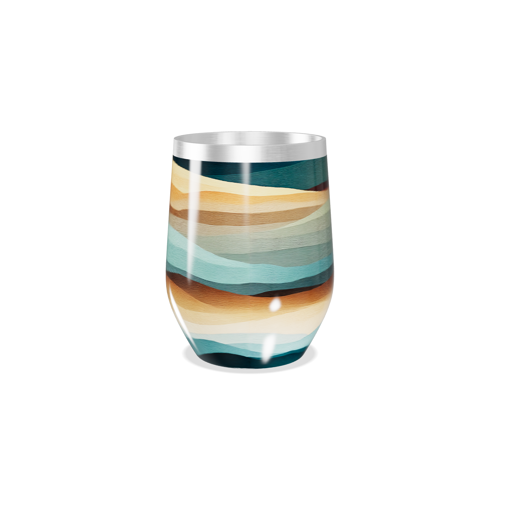 Copo Térmico Slim - Listras Coloridas Aço Inox