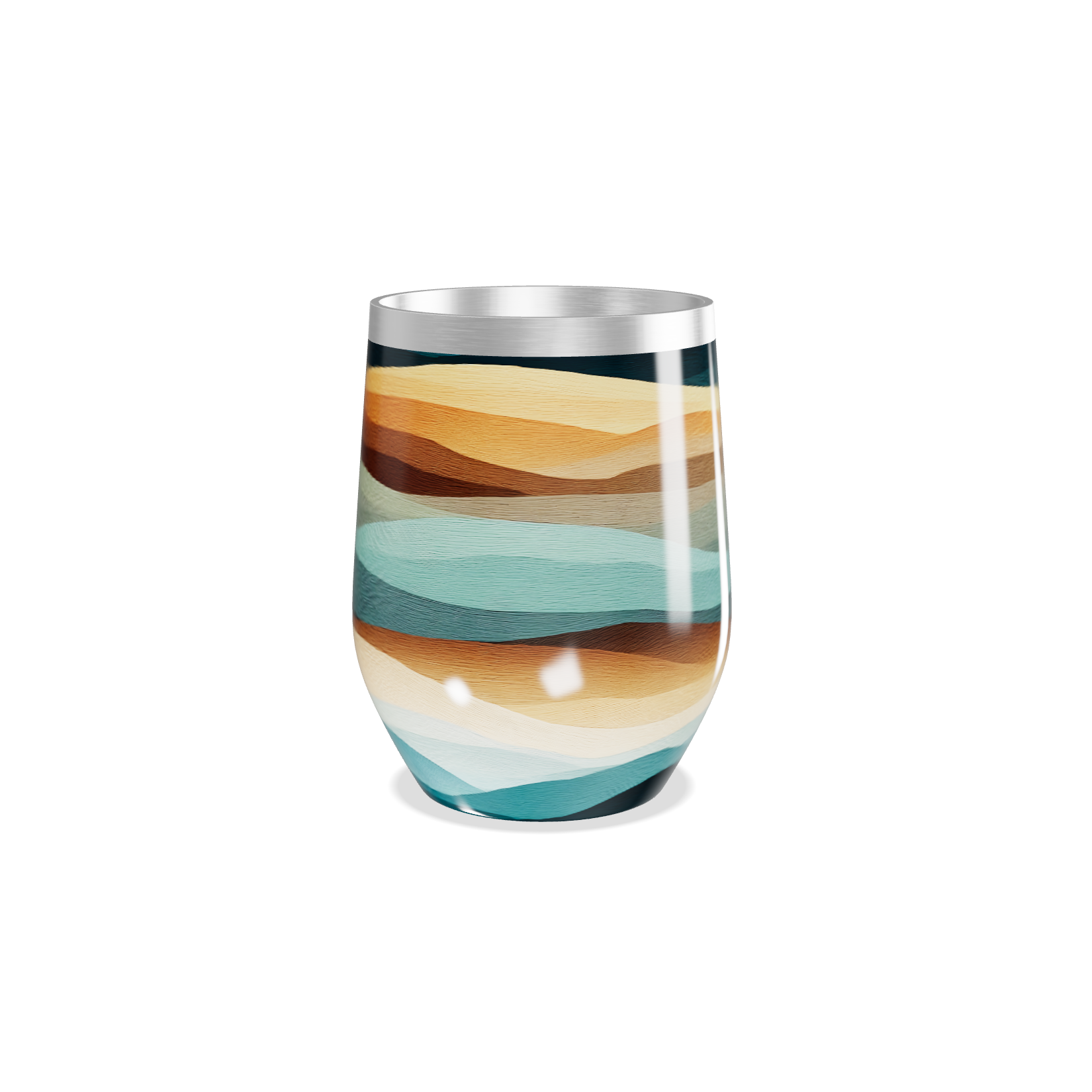 Copo Térmico Slim - Listras Coloridas Aço Inox