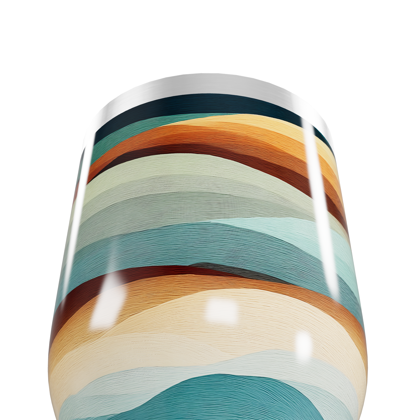 Copo Térmico Slim - Listras Coloridas Aço Inox