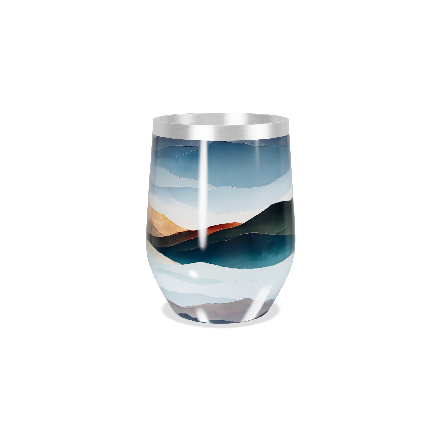 Copo Térmico Slim - Paisagem Azul Inox