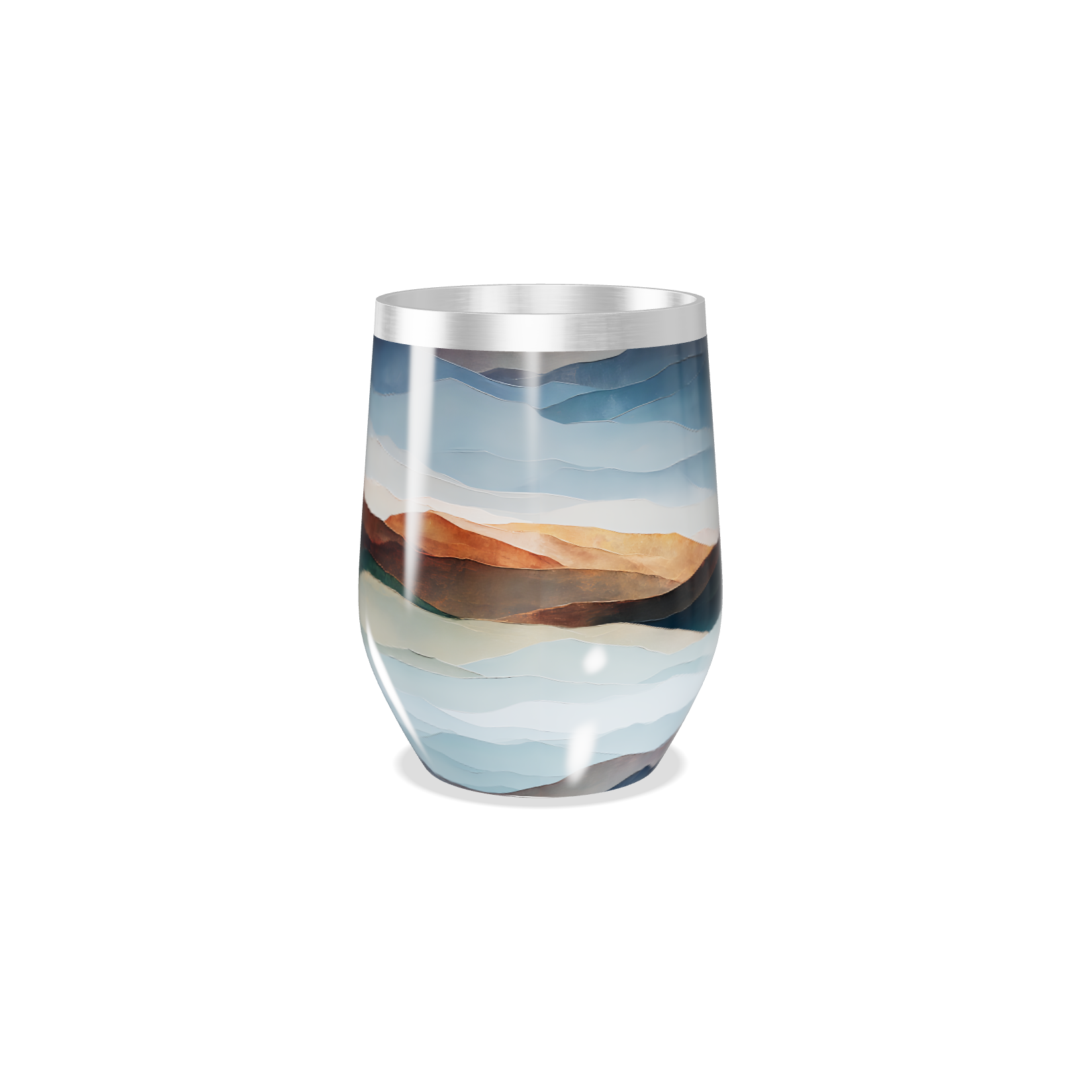 Copo Térmico Slim - Paisagem Azul Inox