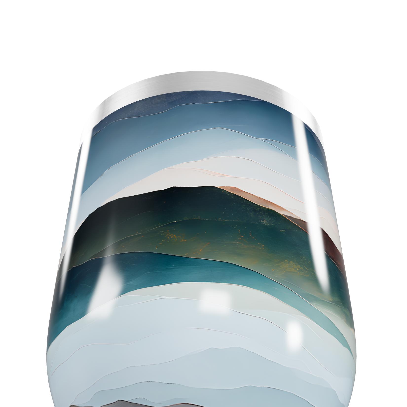 Copo Térmico Slim - Paisagem Azul Inox