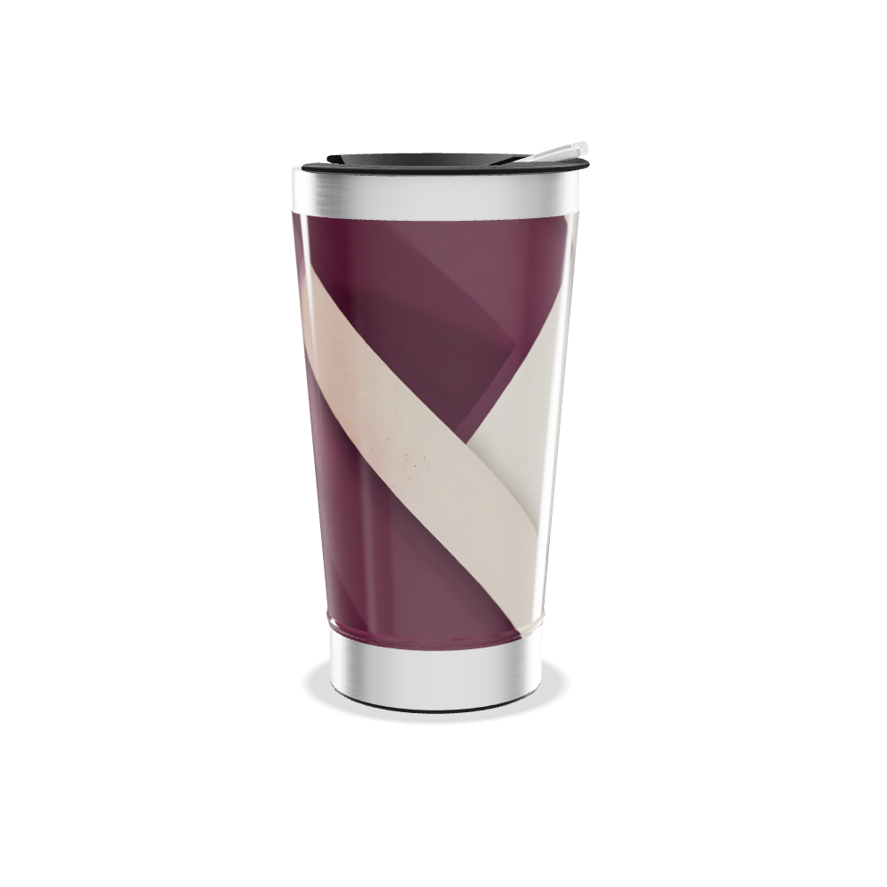 Copo Térmico - Estampa Geométrica Roxa