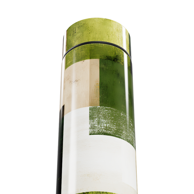 Garrafa Térmica Touch Estampa Verde e Branca