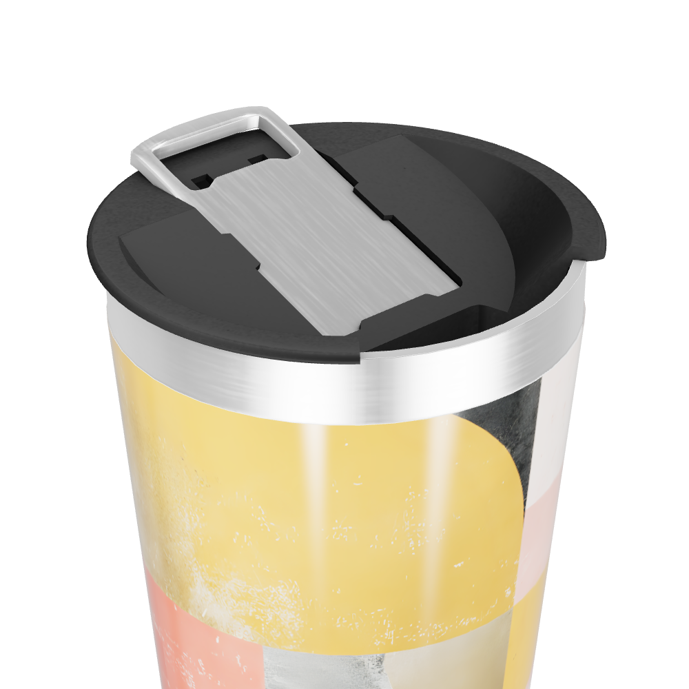 Copo Térmico - Estampa geométrica colorida