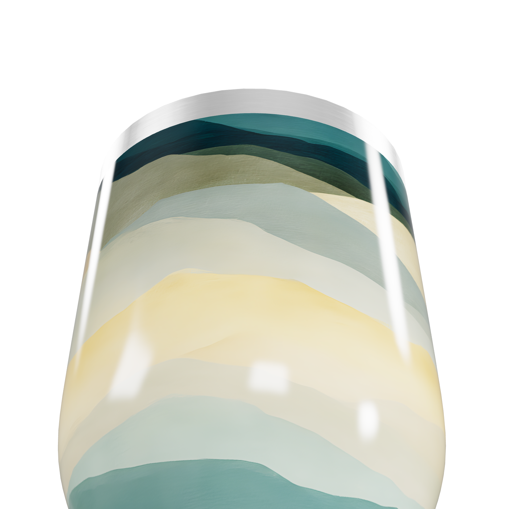 Copo Térmico Slim - Ondas Coloridas Inox