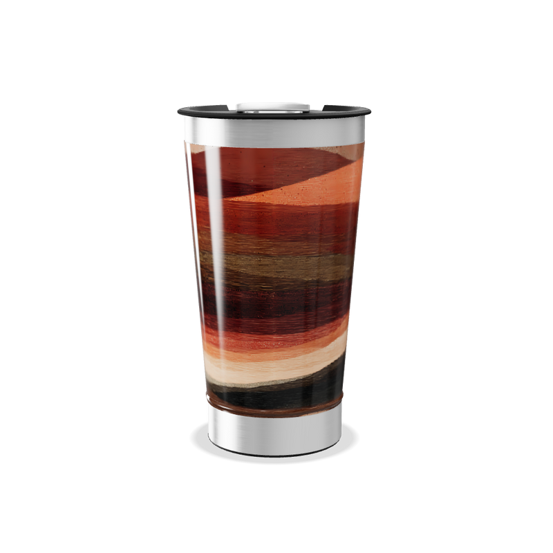 Copo Térmico - Metálico com Design Abstrato