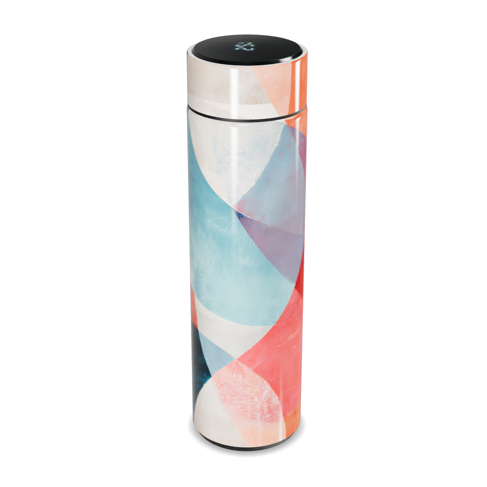 Garrafa Térmica Touch - Estampa Colorida Abstrata