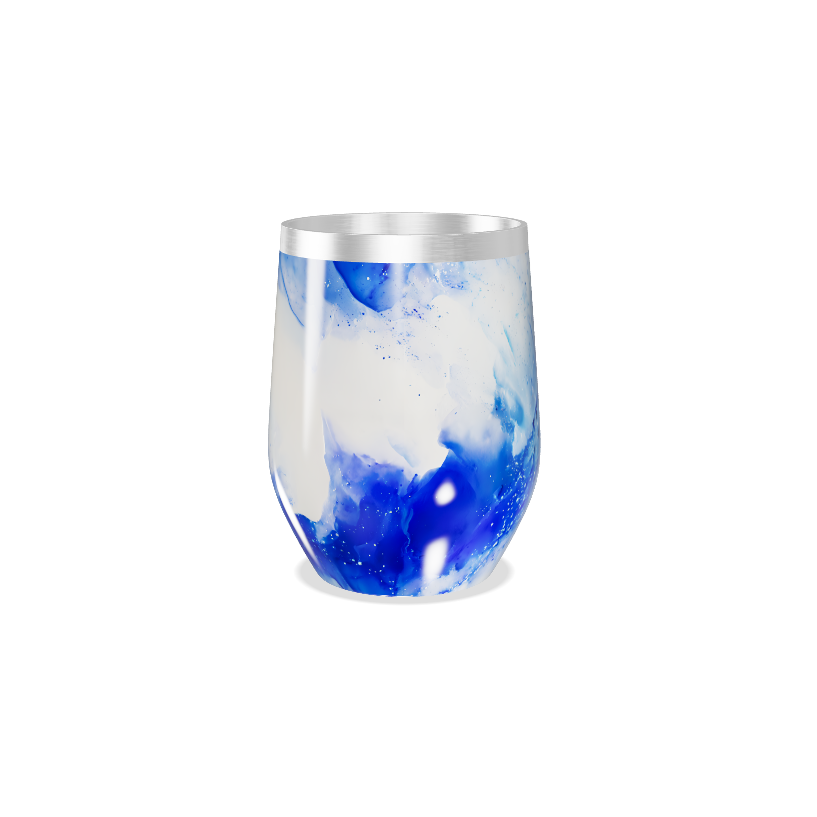 Copo Térmico Slim - Azul Marmorizado Inox