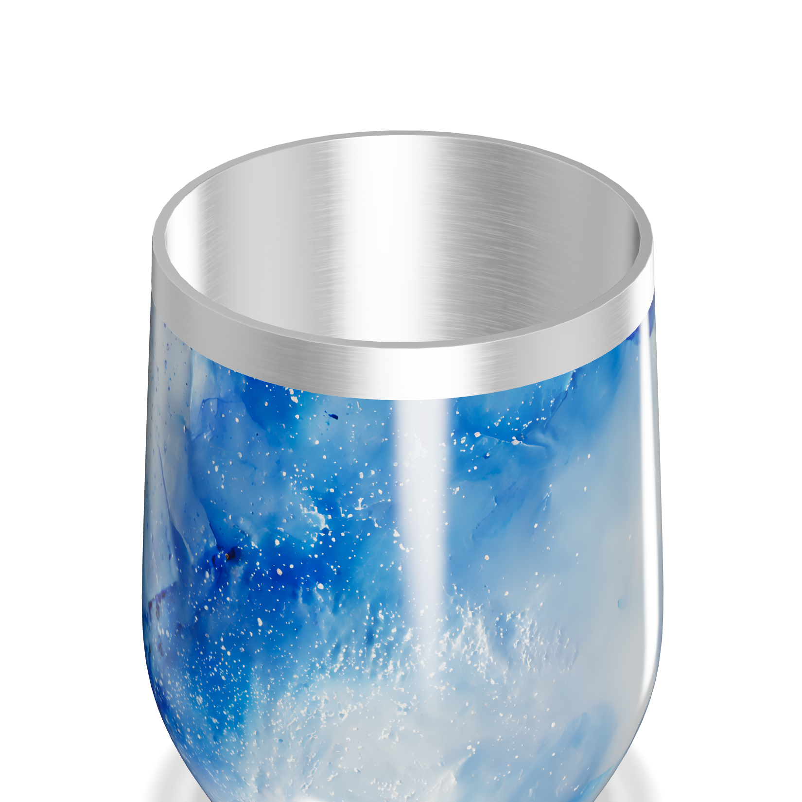 Copo Térmico Slim - Azul Marmorizado Inox