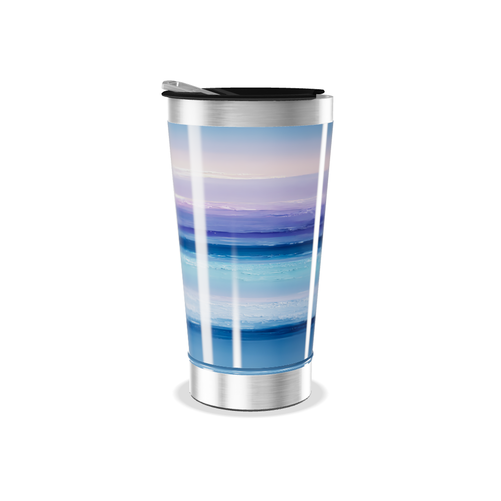 Copo Térmico - Estampa Azul e Roxa