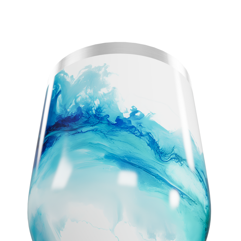 Copo Térmico Slim - Design Azul Marmorizado