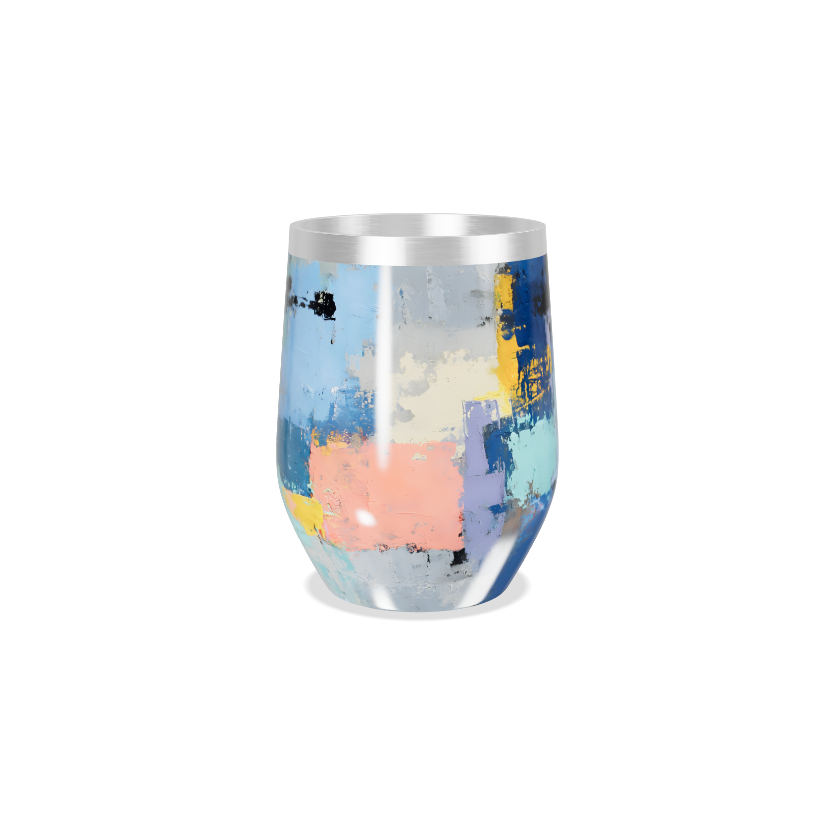 Copo Térmico Slim - Abstrato Multicolorido Inox