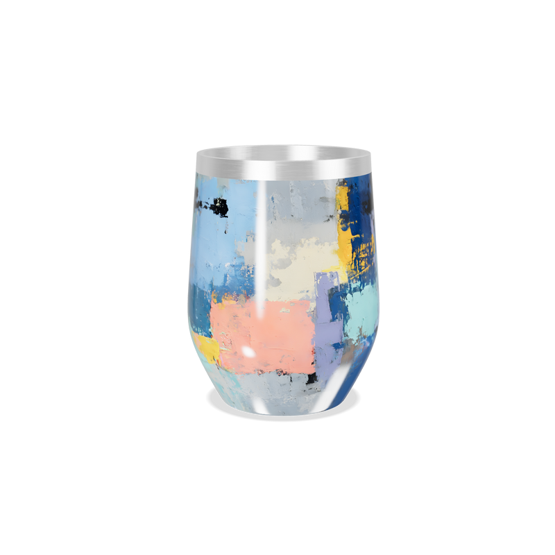 Copo Térmico Slim - Abstrato Multicolorido Inox