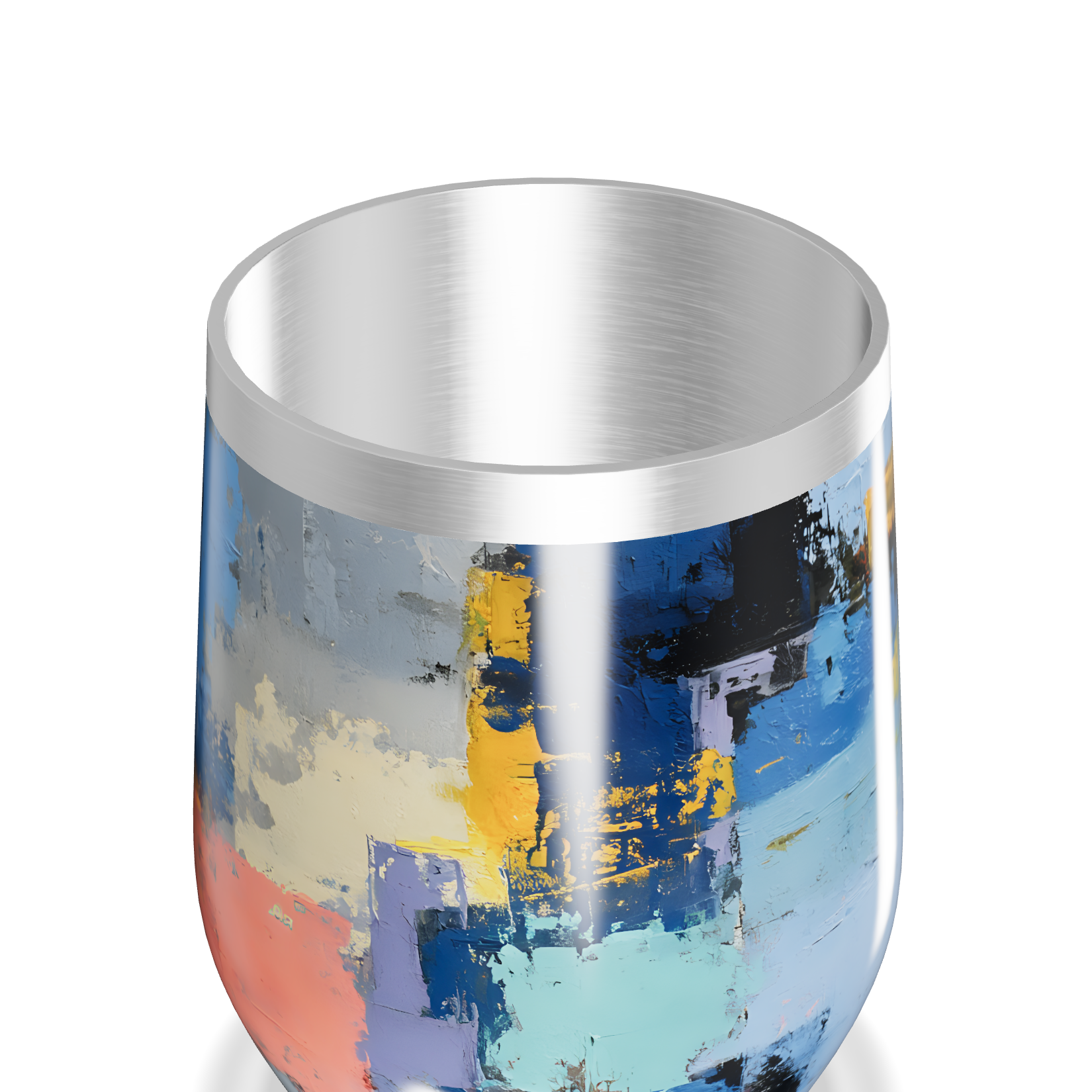 Copo Térmico Slim - Abstrato Multicolorido Inox