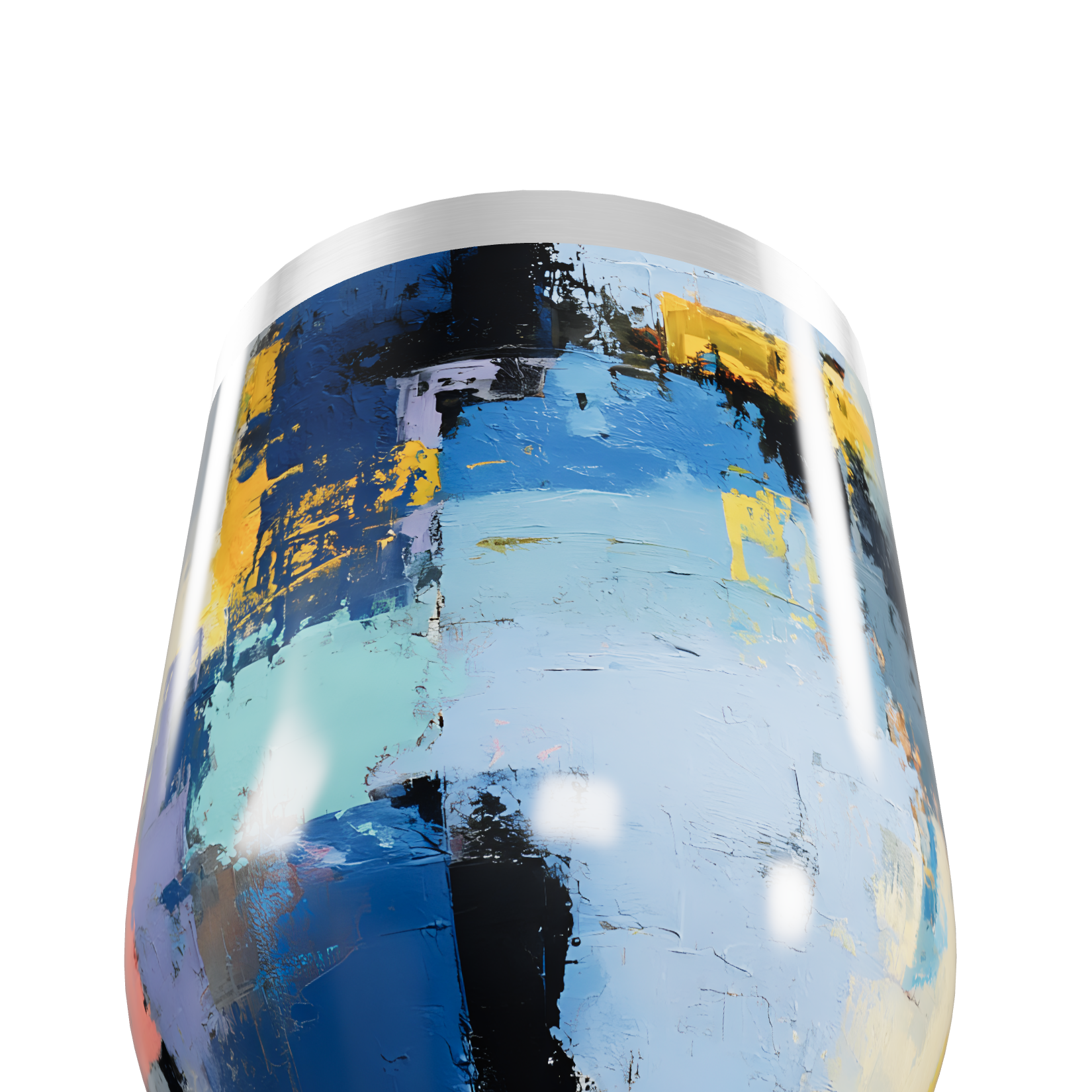 Copo Térmico Slim - Abstrato Multicolorido Inox