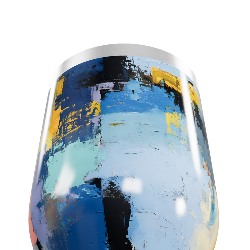 Copo Térmico Slim - Abstrato Multicolorido Inox