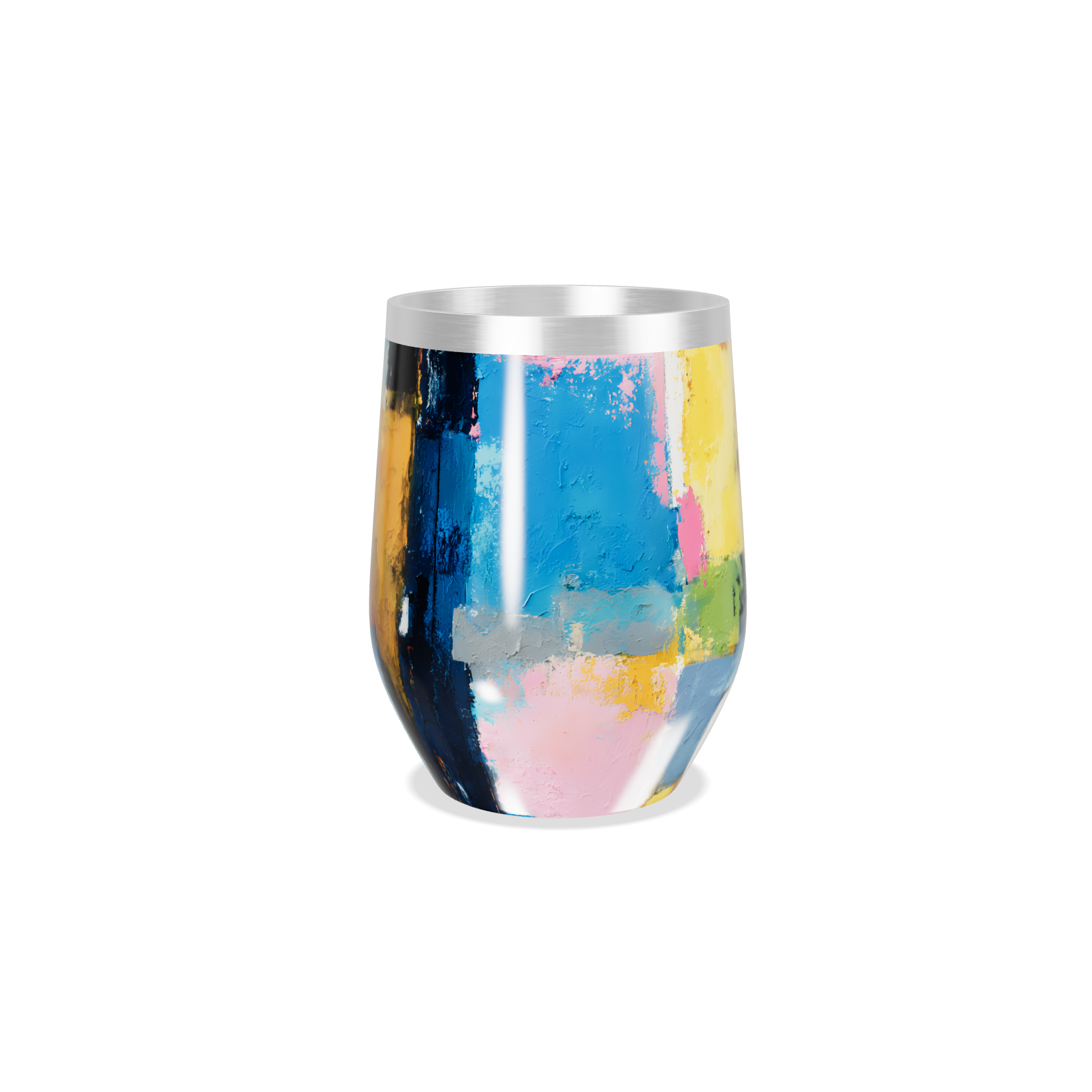 Copo Térmico Slim - Estampa Abstrata Colorida