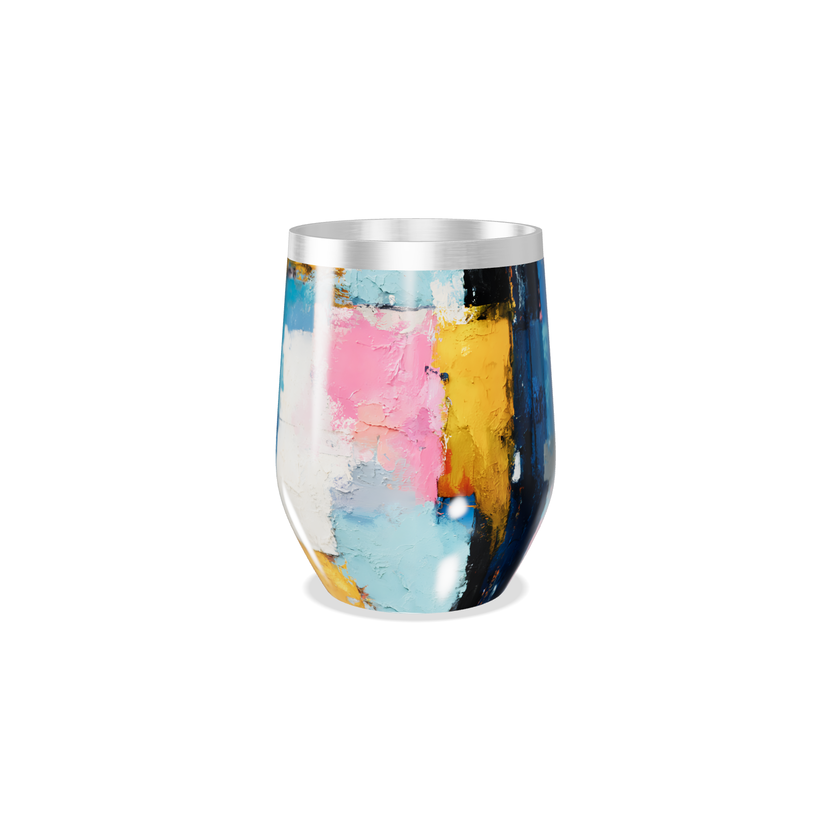 Copo Térmico Slim - Estampa Abstrata Colorida