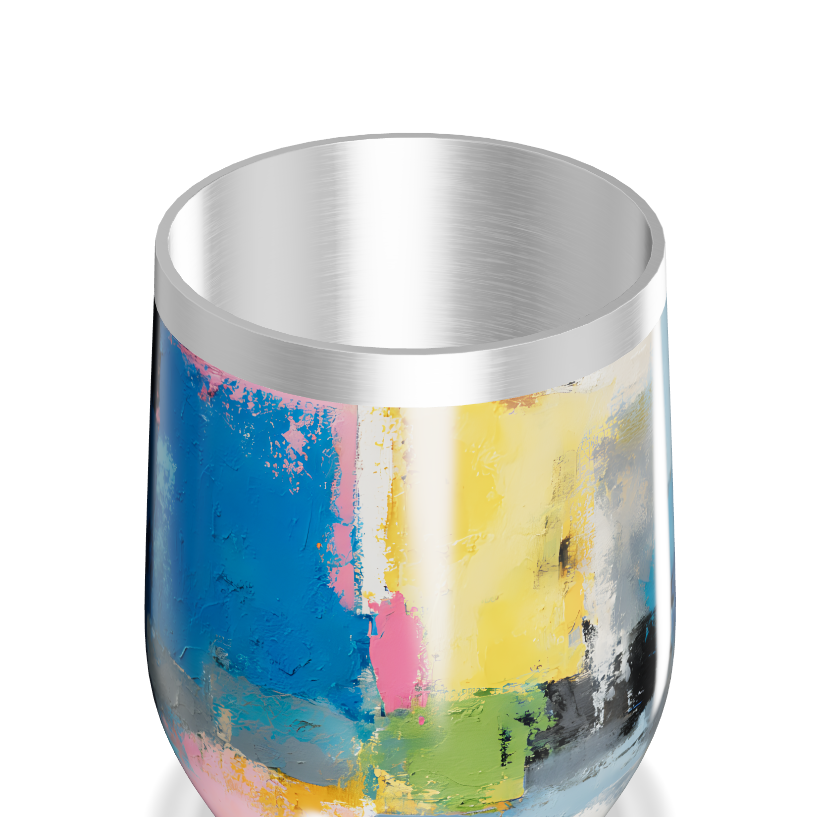 Copo Térmico Slim - Estampa Abstrata Colorida