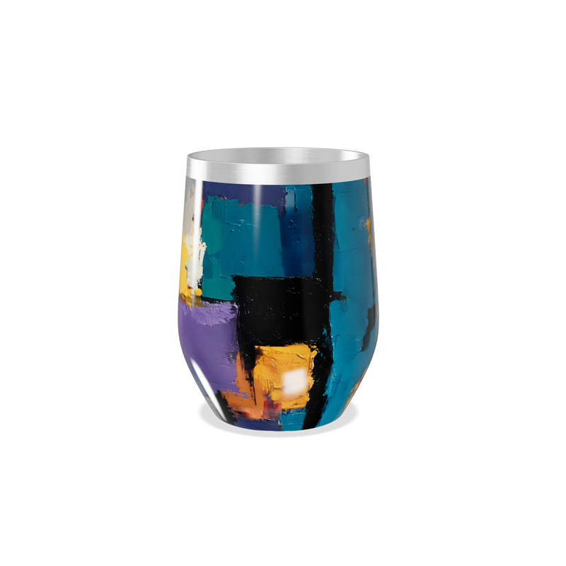 Copo Térmico Slim - Estampa Abstrata Colorida