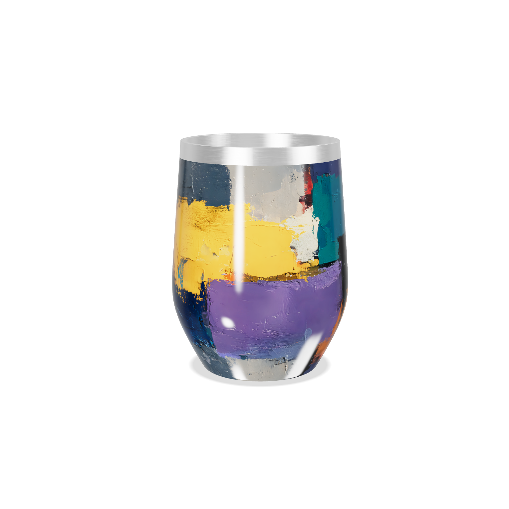 Copo Térmico Slim - Estampa Abstrata Colorida