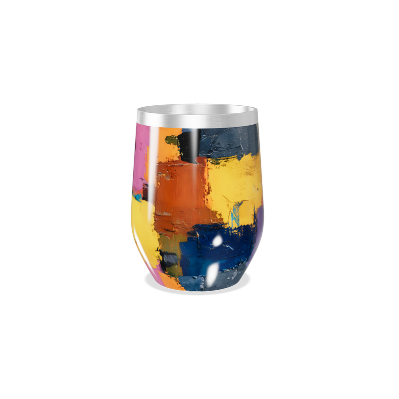 Copo Térmico Slim - Estampa Abstrata Colorida