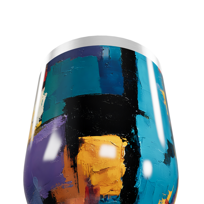 Copo Térmico Slim - Estampa Abstrata Colorida