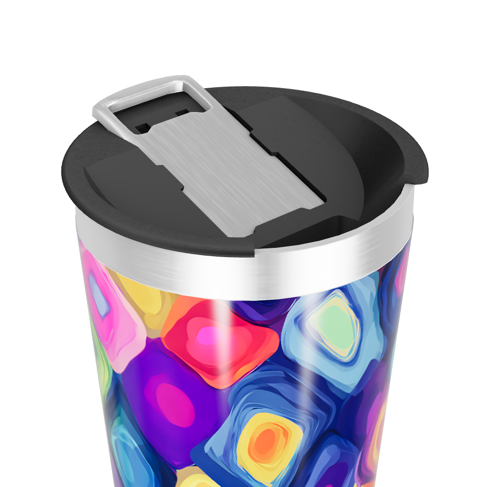 Copo Térmico - Estampa Colorida Abstrata