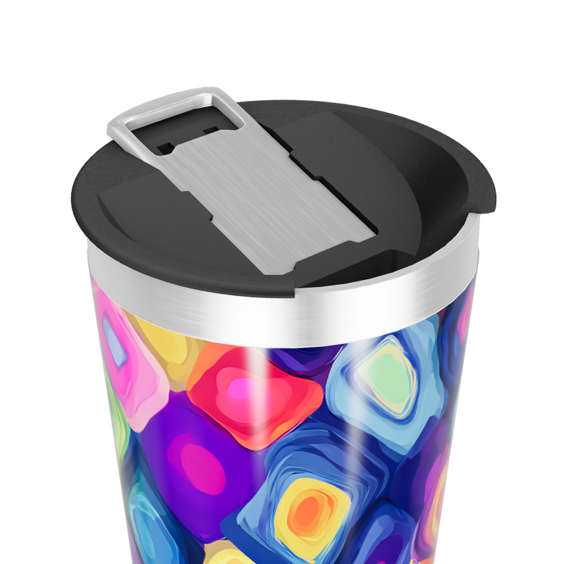 Copo Térmico - Estampa Colorida Abstrata