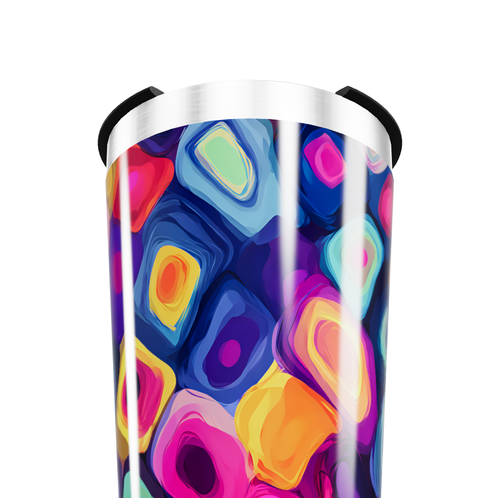 Copo Térmico - Estampa Colorida Abstrata