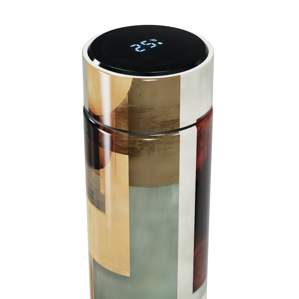 Garrafa Térmica Touch - Estampa Geométrica Colorida