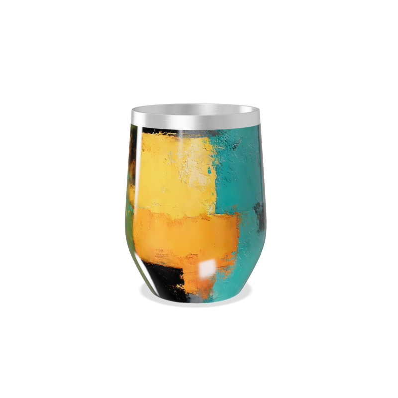 Copo Térmico Slim - Arte Abstrata Colorida