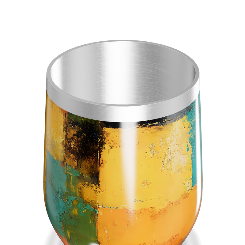 Copo Térmico Slim - Arte Abstrata Colorida