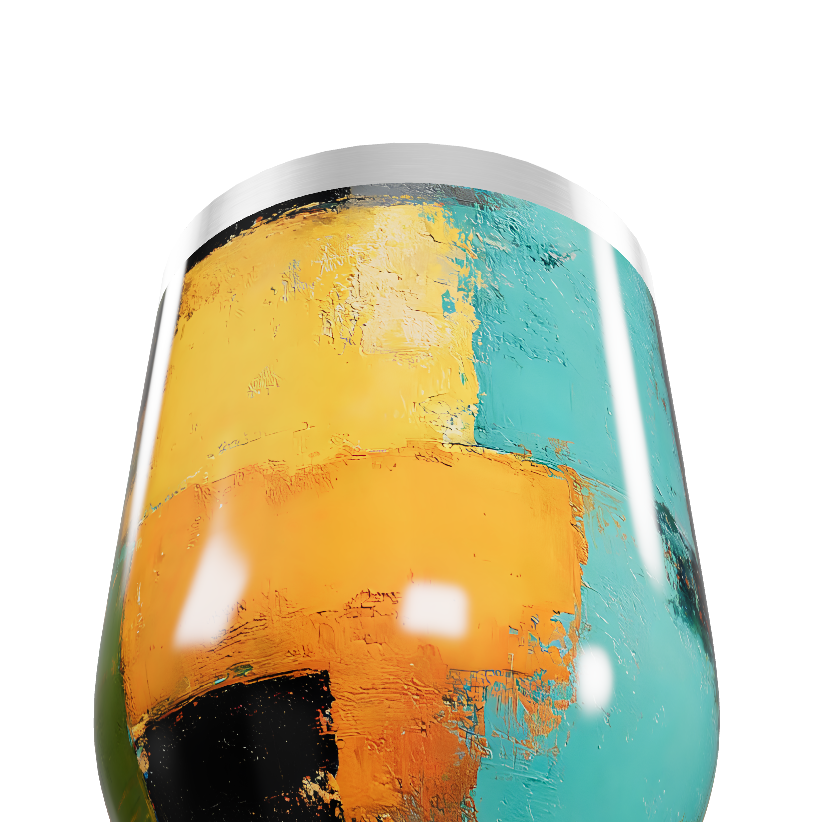 Copo Térmico Slim - Arte Abstrata Colorida