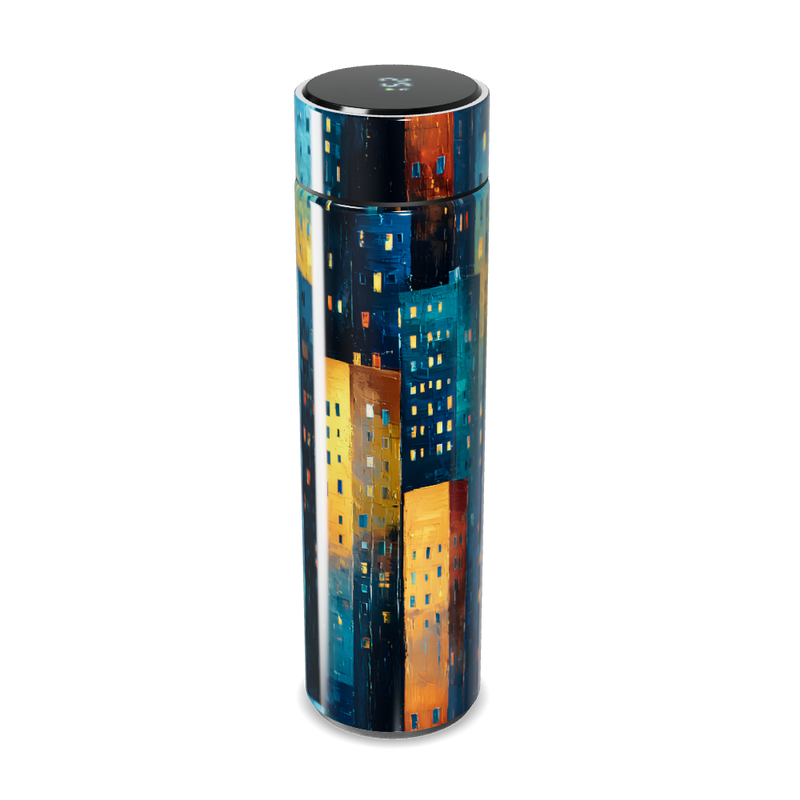 Garrafa Térmica Touch - Estampa Edifícios Urbanos