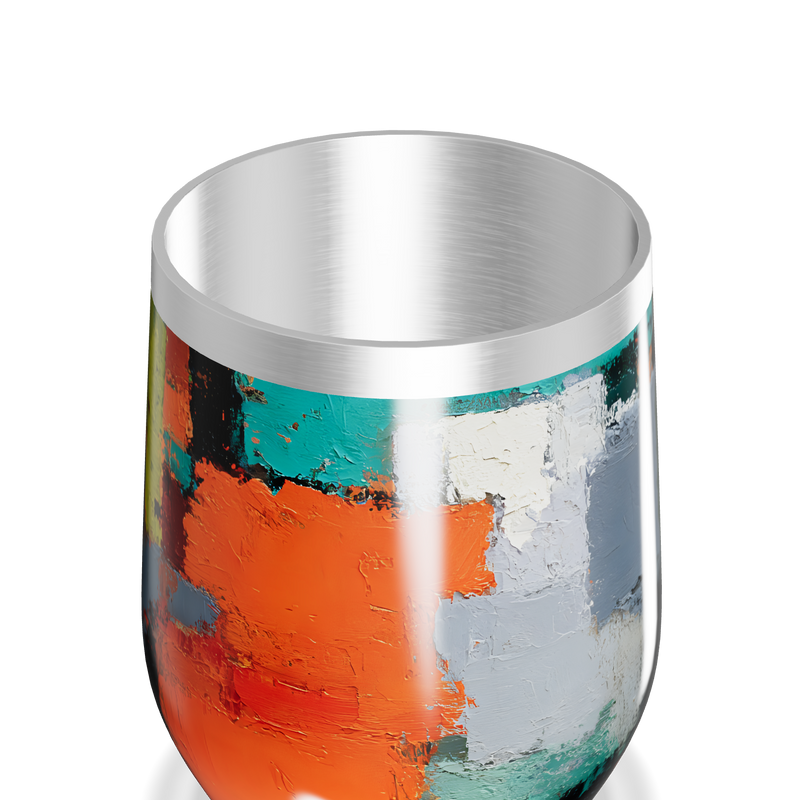 Copo Térmico Slim - Colorido Abstrato Inox