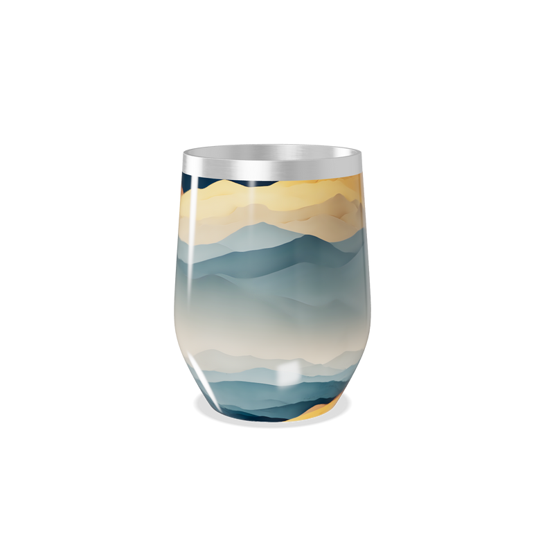 Copo Térmico Slim - Design Ondas Coloridas