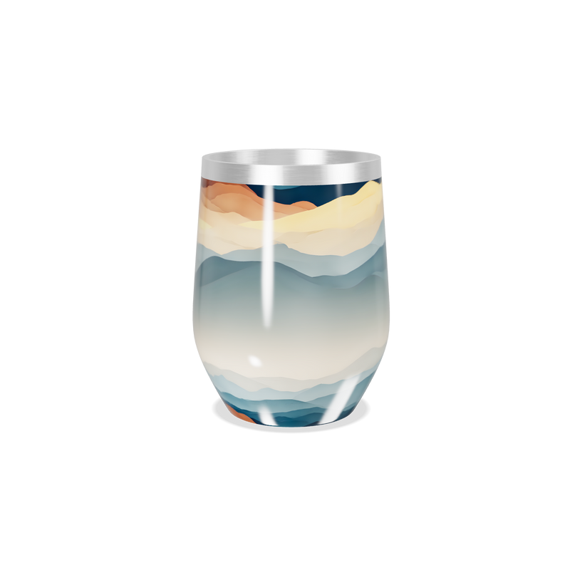 Copo Térmico Slim - Design Ondas Coloridas